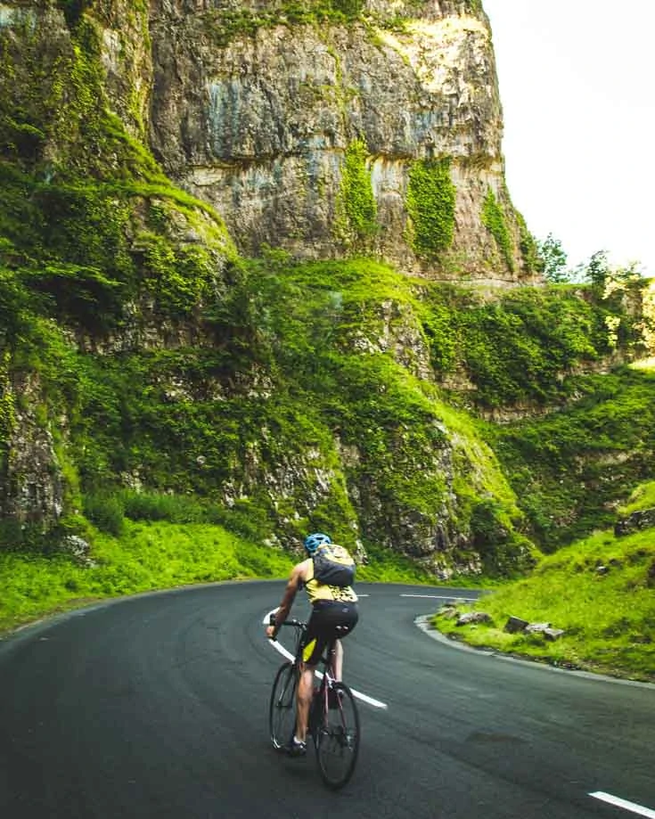 cycling through cheddar gorge