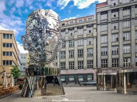 Prague has loads of sculptures by David Cerny dotted around and if you know where to look, and keep an eye out, you’ll not miss them.