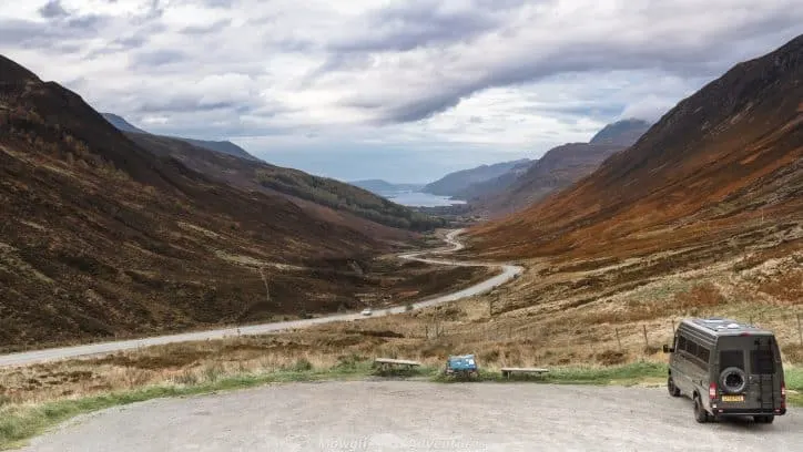 Our NC500 route by camper van was jam packed with stunning scenery, free overnight camping and fantastic drives! Get inspired here! Take a look at our full NC500 route with hints, tips and inspiration to help you plan your own North Coast 500 road trip. #NC500