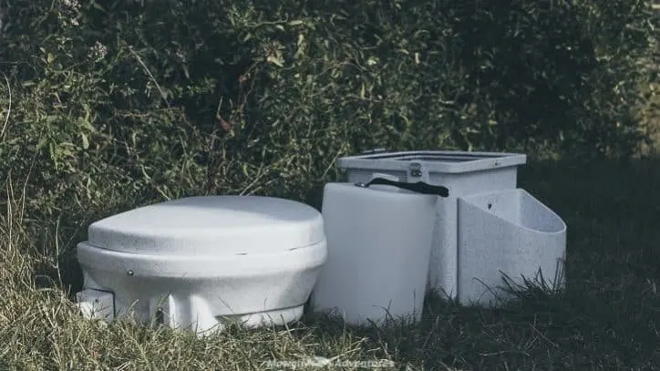 Nature's Head campervan composting toilet in separate parts