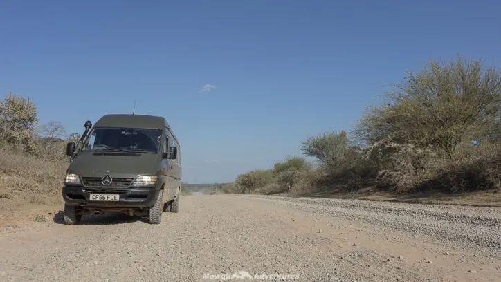 Bolivian border Trans-Chaco Highway in Paraguay