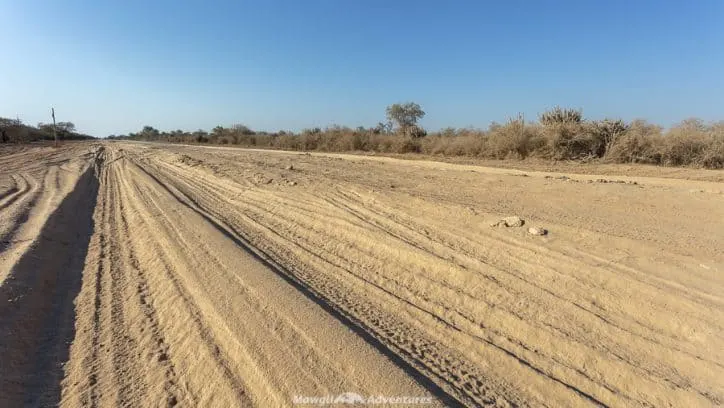 Driving conditions on the Trans-Chaco Highway in Paraguay