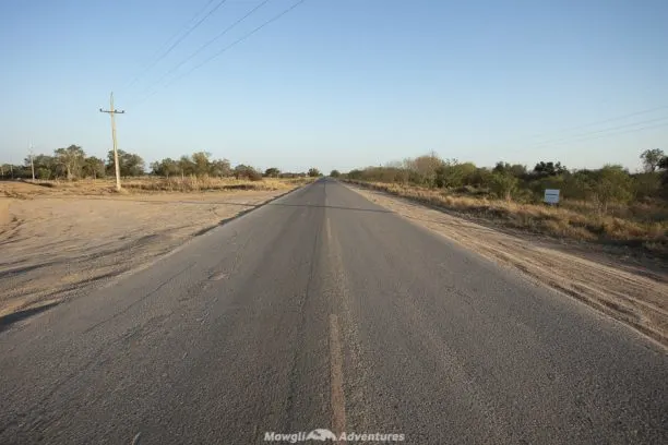 rare Trans-Chaco Highway in Paraguay