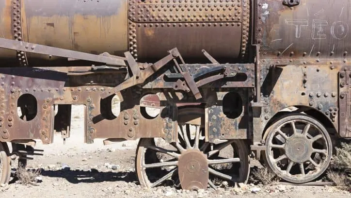 Uyuni train cemetery lies at 3700 metres above sea level just outside of Uyuni. Don't miss it if you're planning to visit the salt flats.