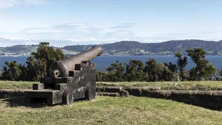 Canons at Fuerte Ahui on Chiloe Island