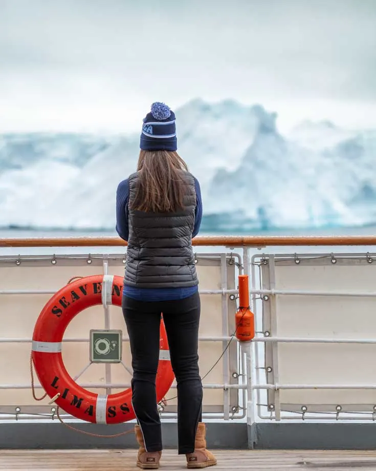 Dress casually but in layers on an Antarctic expedition ship