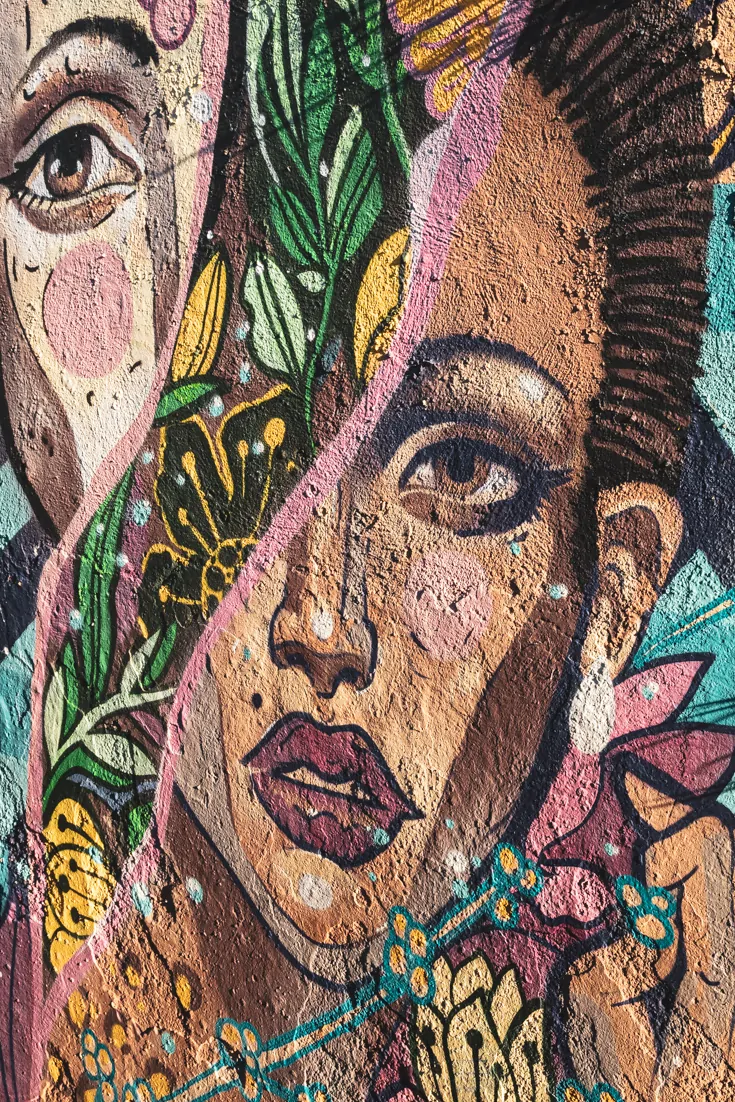 Street art on the walls in Santa Teresa, Rio
