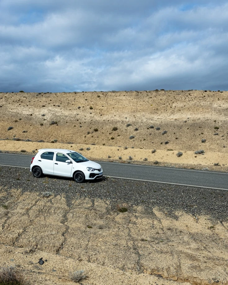 Getting around Argentina in a hire car in the Patagonia Steppe