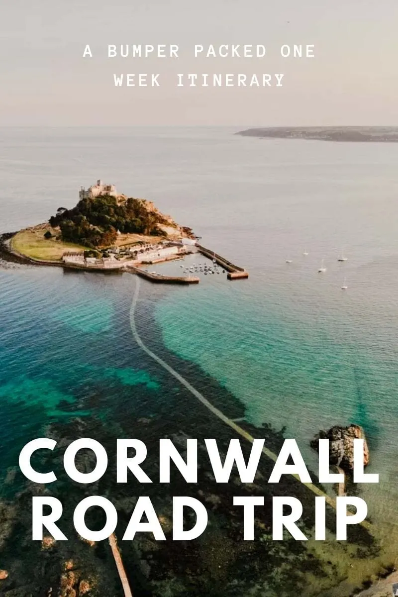 Pin image for Cornwall road trip itinerary