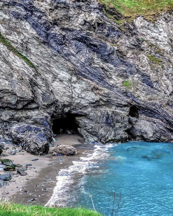 Merlin's cave at Tintagel Cornwall