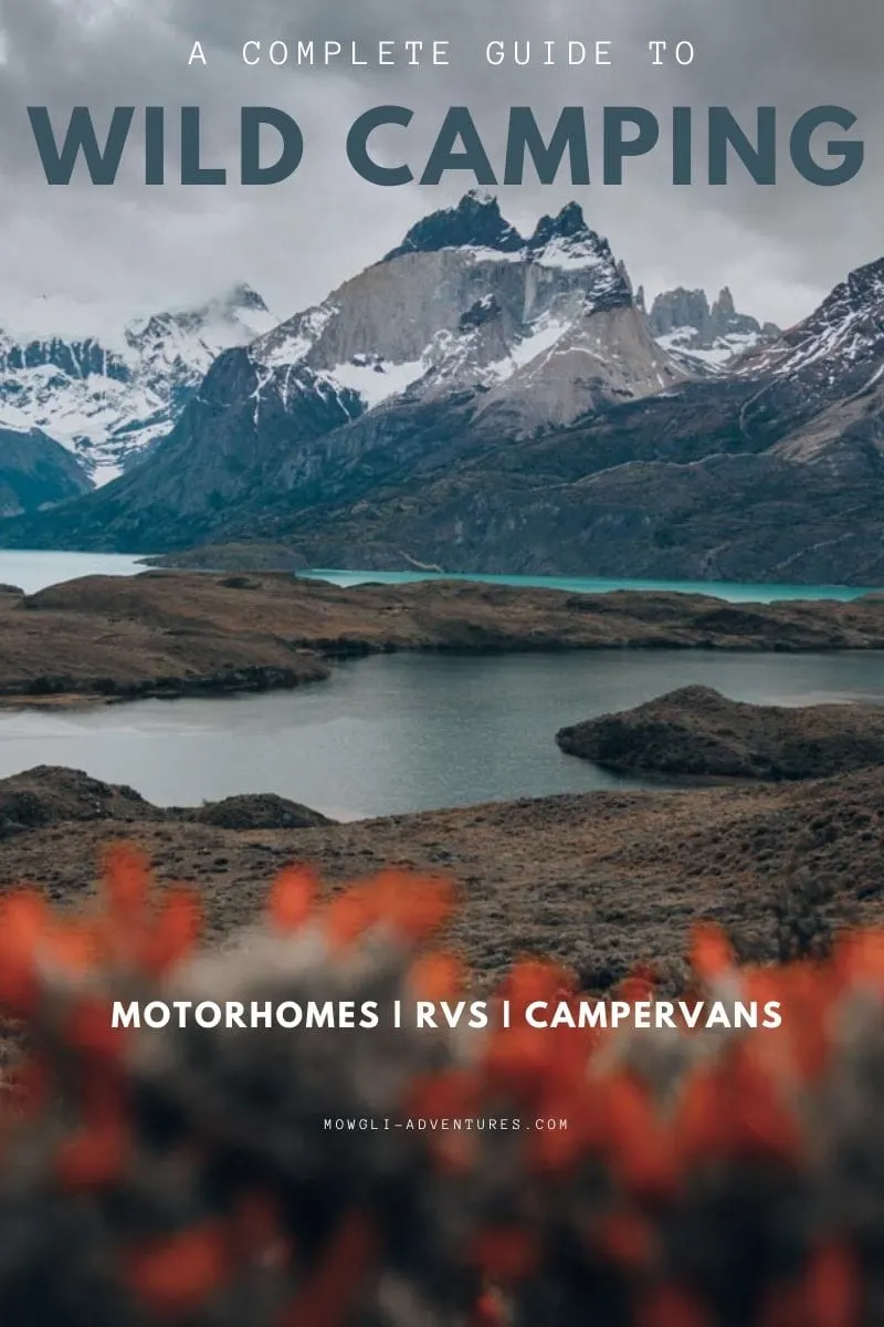 Wild camping for motorhomes & camper vans pin image
