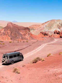 Mercedes Sprinter 4x4 camper van driving the Atacama Desert in Chile