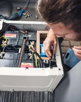 Fitting batteries in a campervan's electrical system