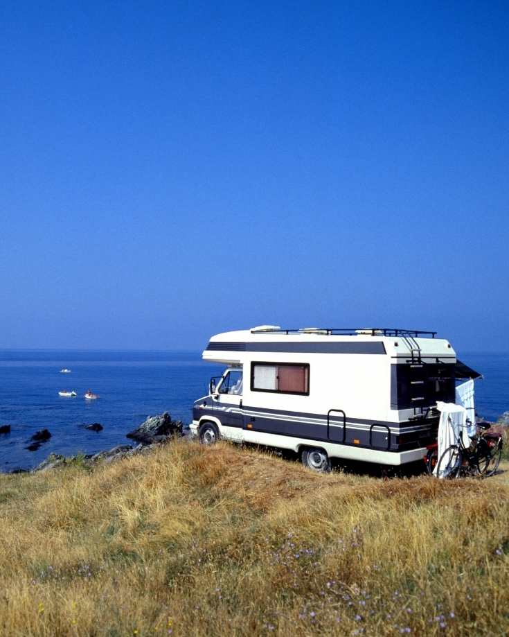 An RV soaking up the free renewable energy 