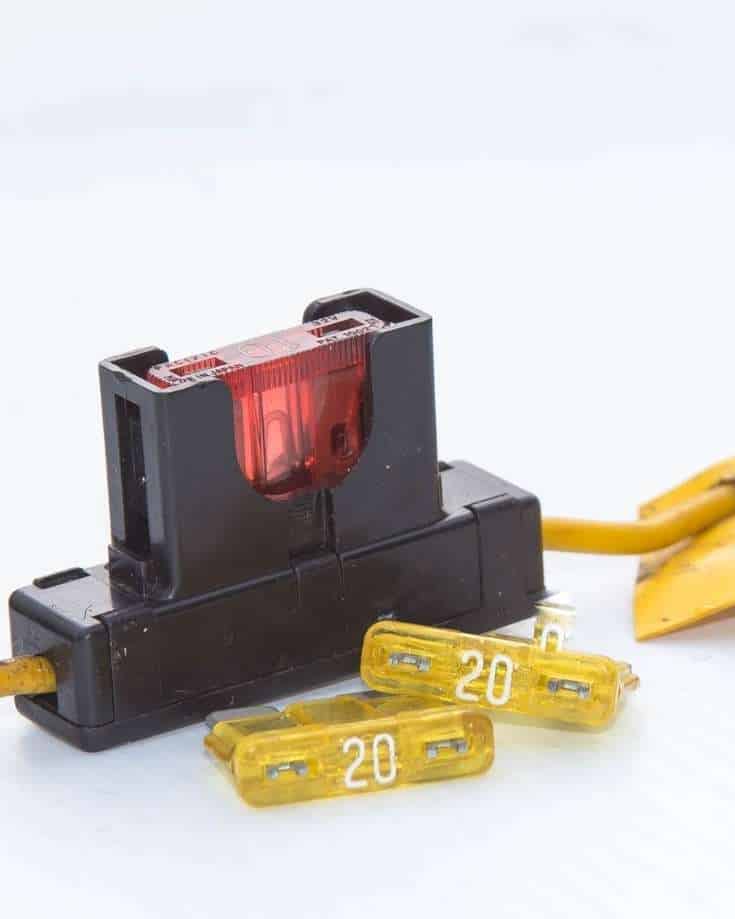 Fuses protect the power supply and wires