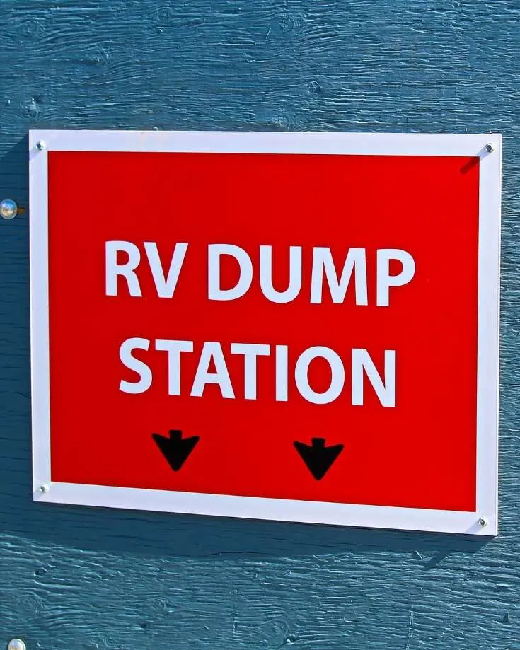 sign for an rv dump station