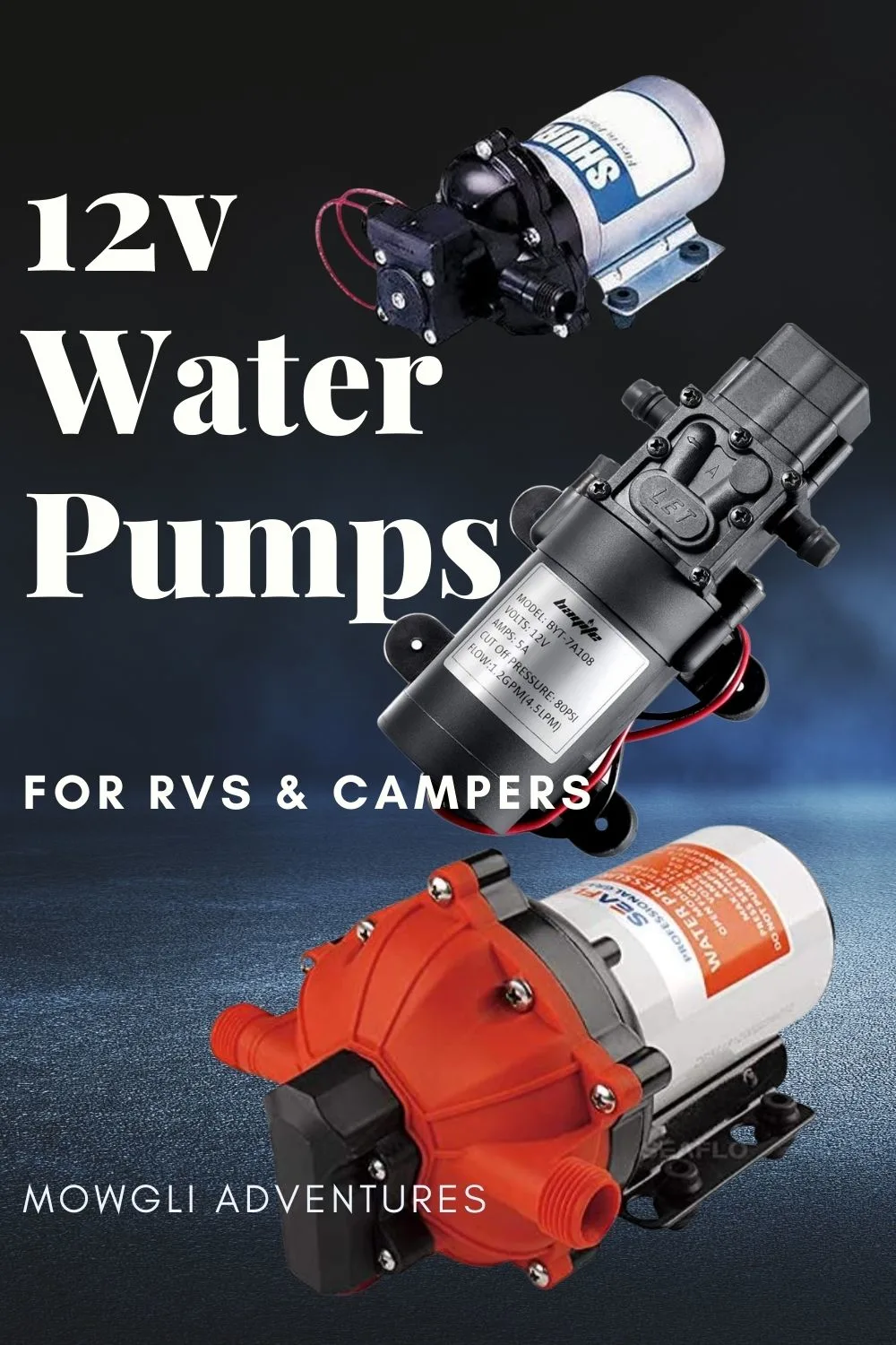 12v RV water pumps for campervan conversion, van builds and campers on Pinterest