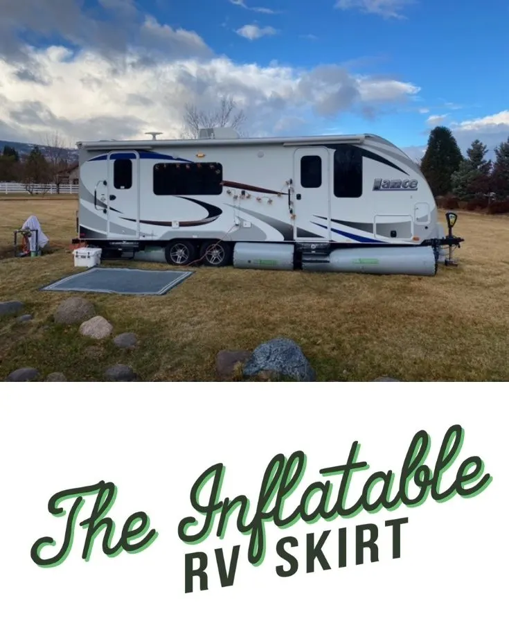 inflatable rv skirting protecting the underbelly