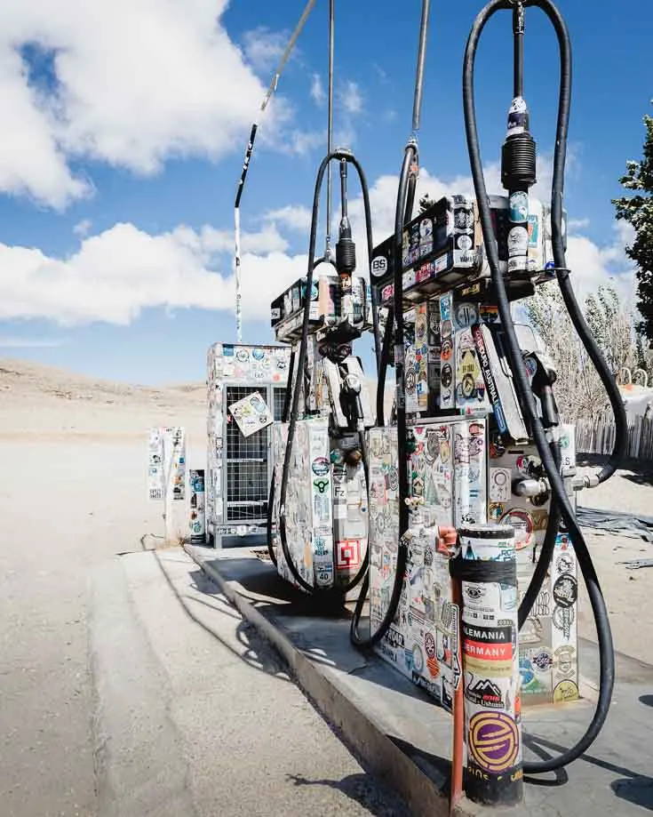 a remote fuel station in patagonia