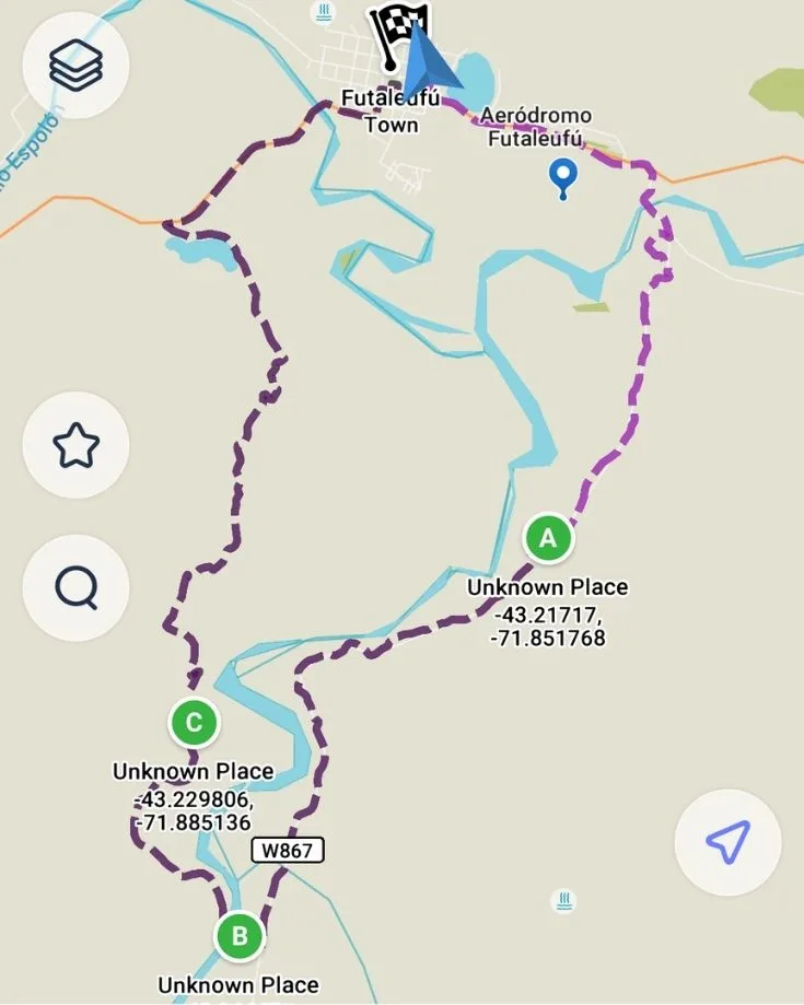 mountain bike route in futaleufu