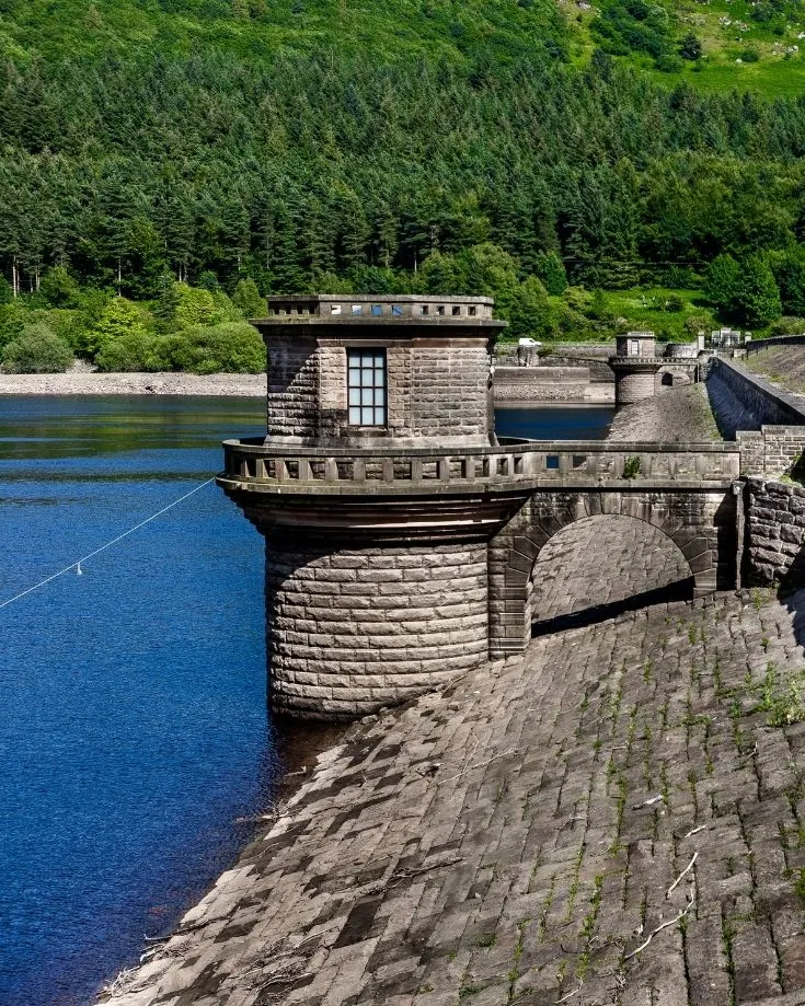 Scenic view of Ladybower Reservoir and Dam