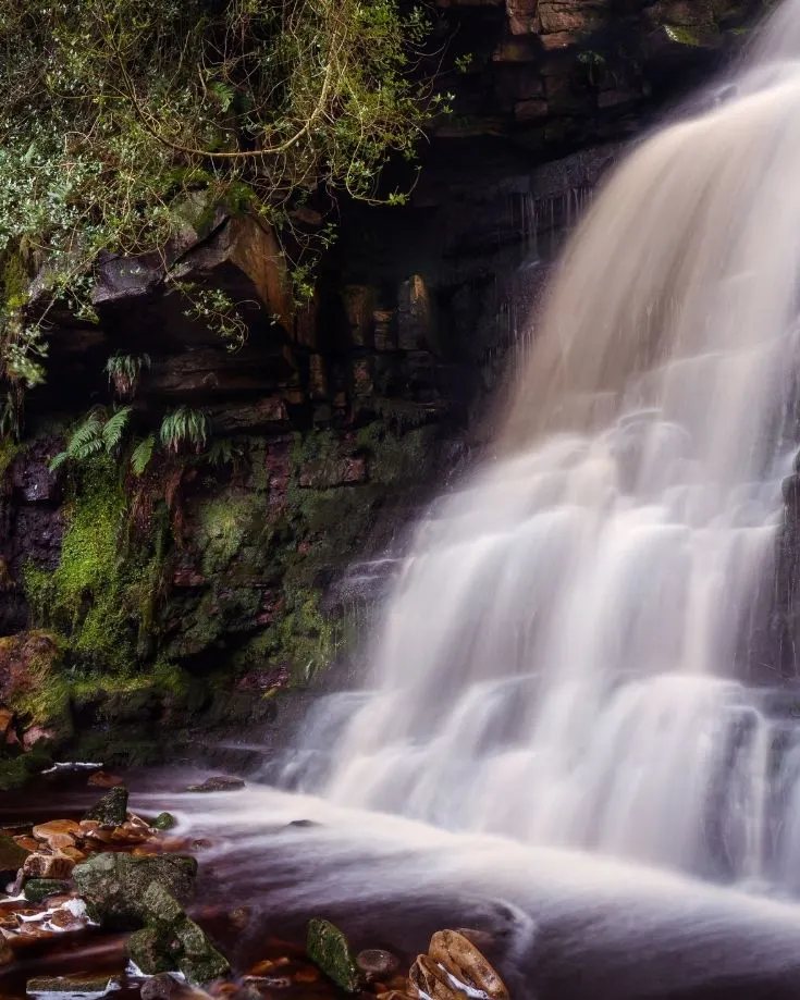 Middle Black Clough Peak District Waterfall