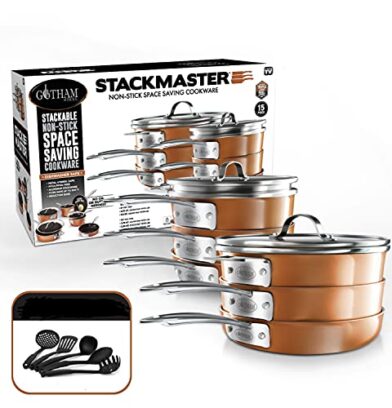 Gotham Steel Stackmaster Pots & Pans Set