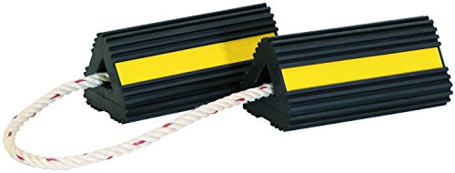 Buyers Products WC24483 Wheel Chock, Black/Yellow, 4 x 4 x 8 inches 