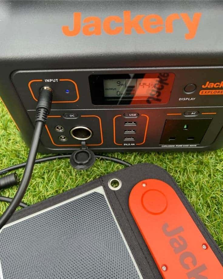 Jackery 500 Solar Generator powered by solar