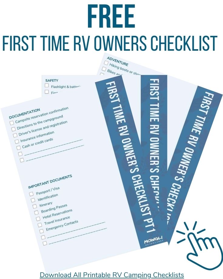first time RV owners checklist