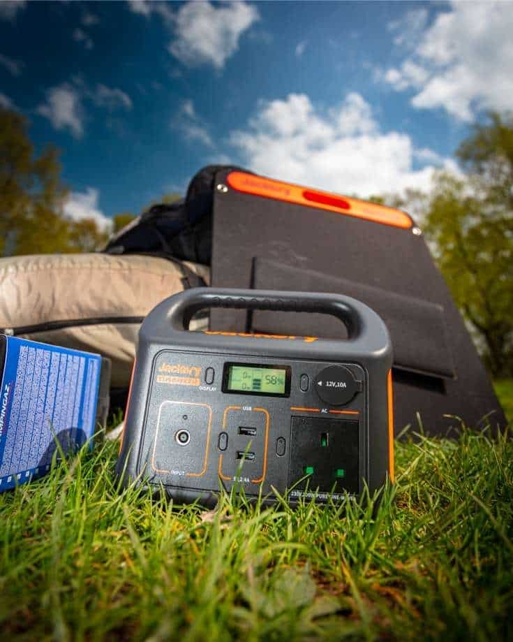 Jackery Portable Power Station Explorer 240, 240Wh Backup Lithium Battery, 110V/200W Pure Sine Wave AC Outlet, Solar Generator for Outdoors Camping Travel Hunting Emergency (Solar Panel Optional) : Patio, Lawn