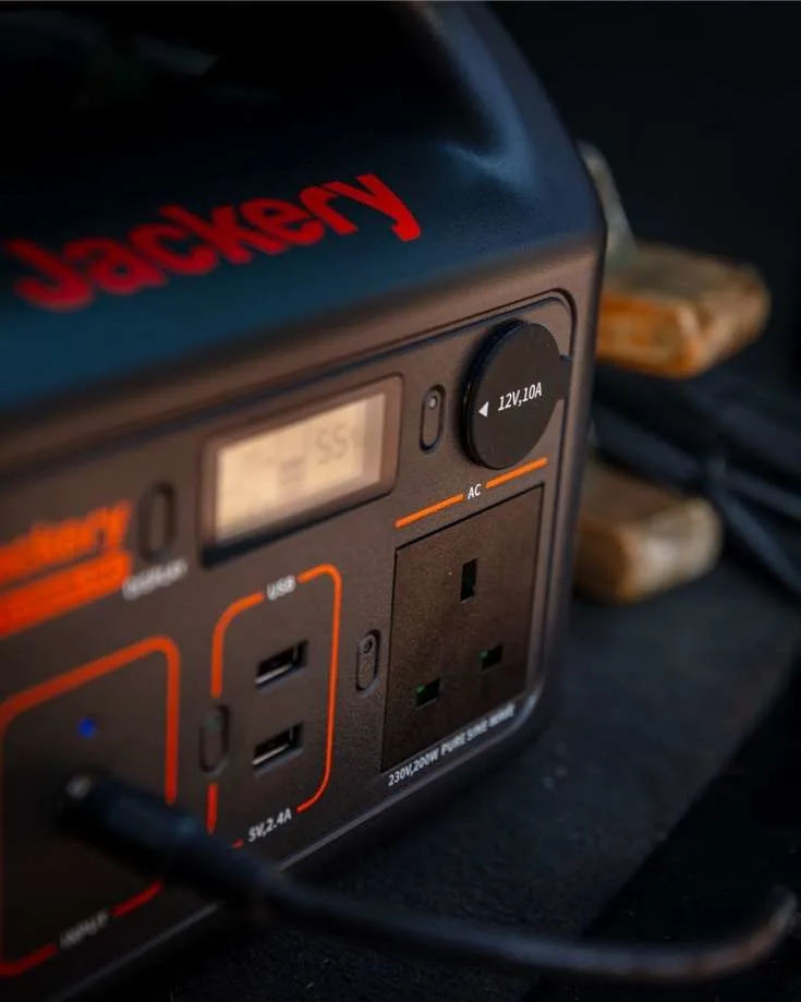 close up of the Jackery 240 power station
