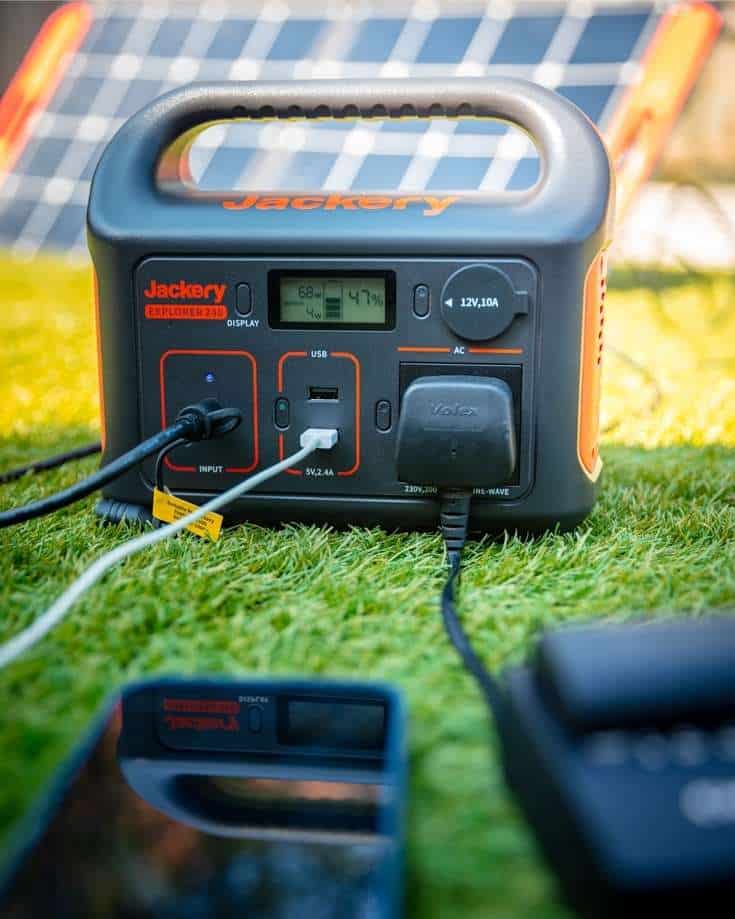  Jackery Portable Power Station Explorer 240, 240Wh Backup  Lithium Battery, 110V/200W Pure Sine Wave AC Outlet, Solar Generator for  Outdoors Camping Travel Hunting Emergency (Solar Panel Optional) : Patio,  Lawn