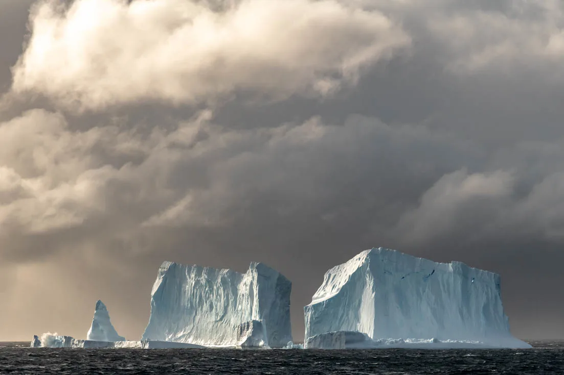 Enormous Icebergs In Antarctica