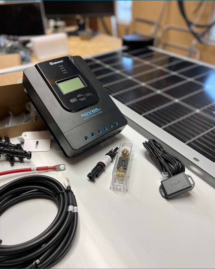 Renogy 400 Watt Premium Solar Kit preparing to install