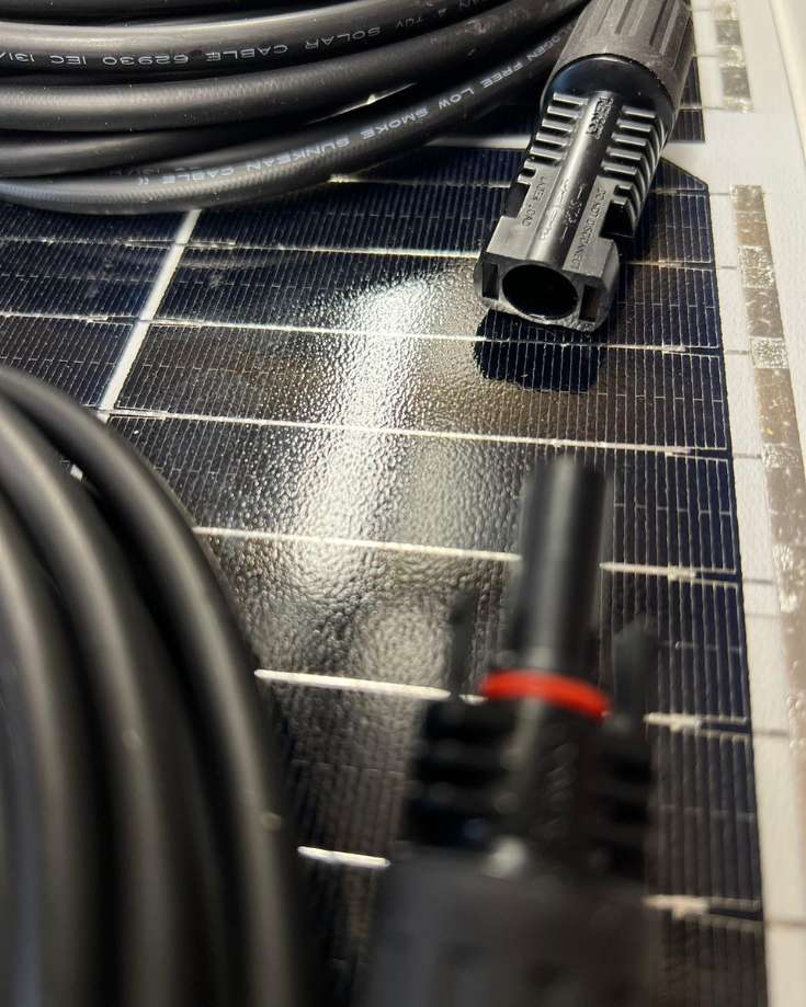 connect the solar panels in series