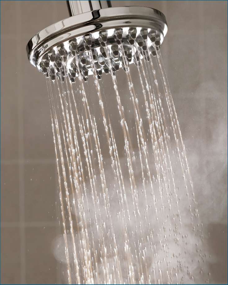 Consider upgrading to an Oxygenics shower head, which is designed to use less water without compromising on pressure. 