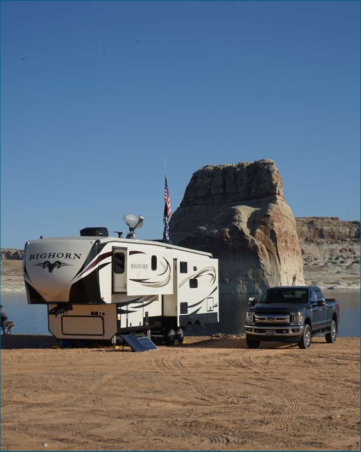 An RV Exploring Public Land Outside Designated Campgrounds
