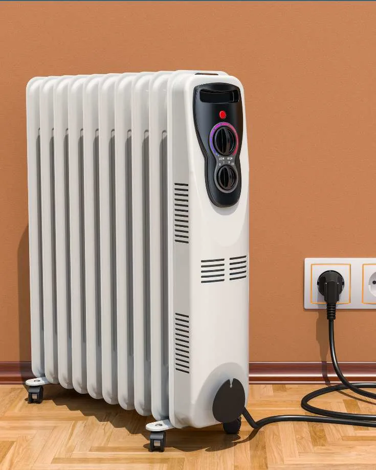 Oil-filled electric heater for efficient RV heating