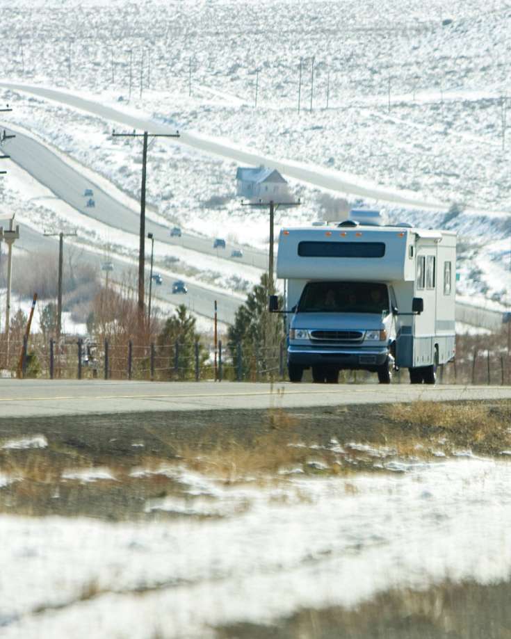 Snowy RV adventure made possible with a reliable electric heater