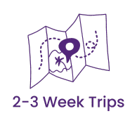 2-3 Week Trips
Relatively short trips a few times each year, including weekends.