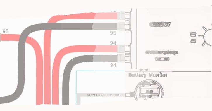 Detailed view of some parts of a campervan wiring diagram